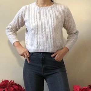 Jeanne Pierre Cable Knit Sweater